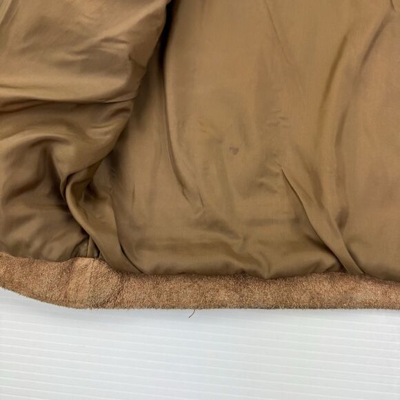 Vintage 90’s g4000 Suede Leather Fringe Western Jacket Brown Small Cowgirl Boho - Picture 12 of 16